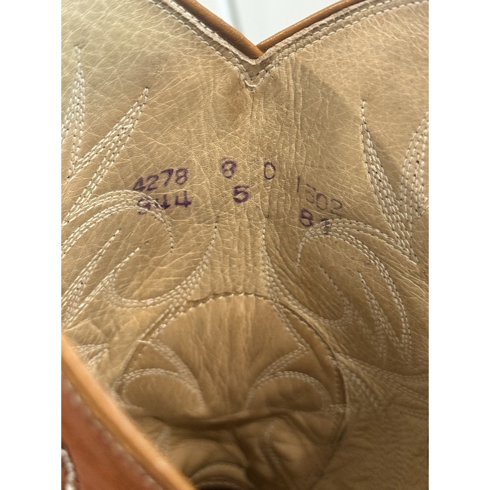 Dan Post Python Snakeskin Western Boots Womens 8 … - image 7